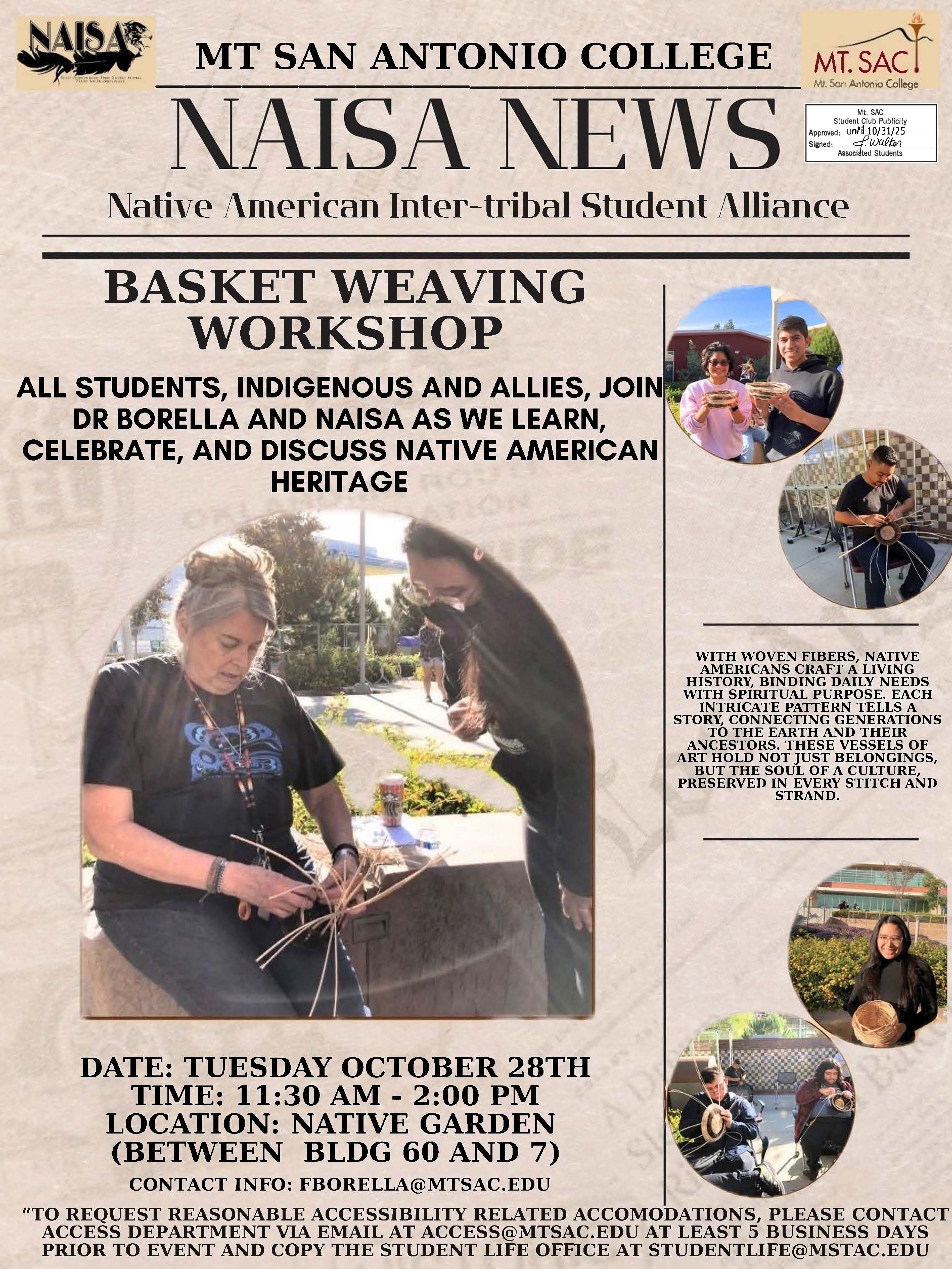 Basket Weaving Workshop