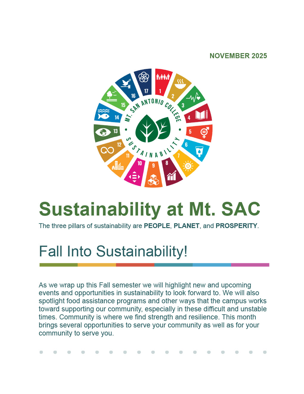 Mt SAC Sustainability Newsletter