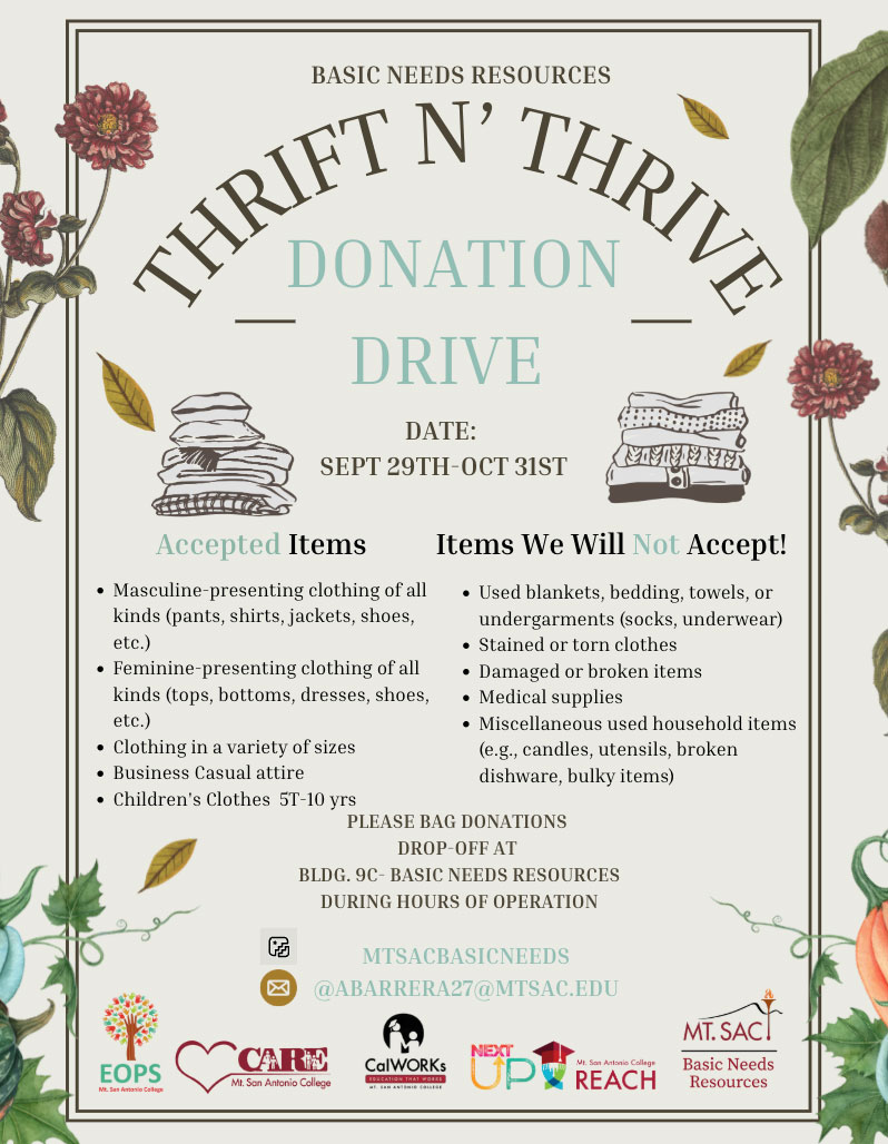 Thrift N Thrive Donation Drive