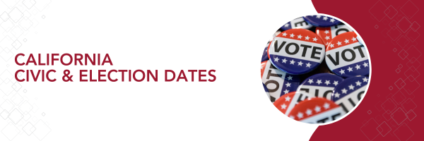 Important California Civic and Election Dates