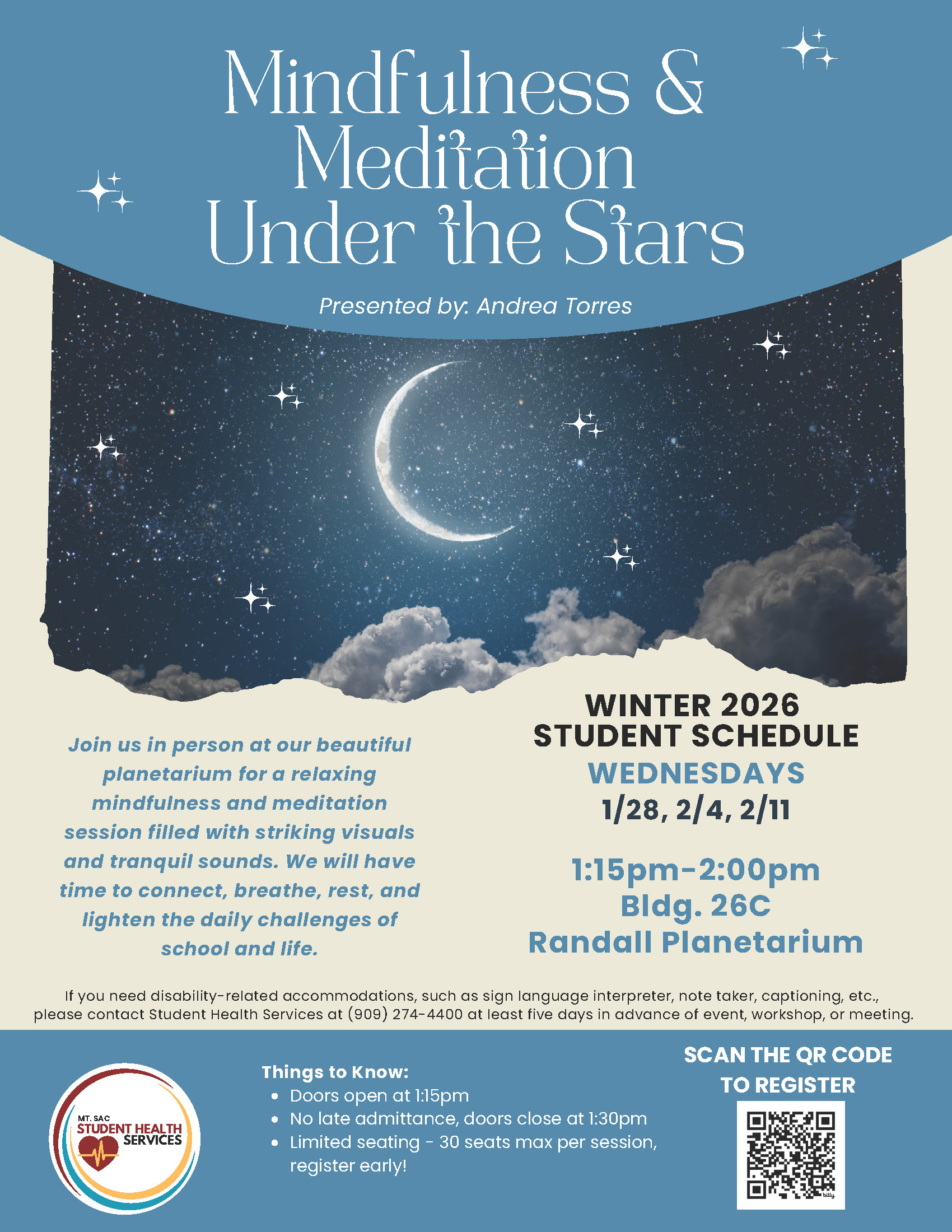 meditation under stars schedule 