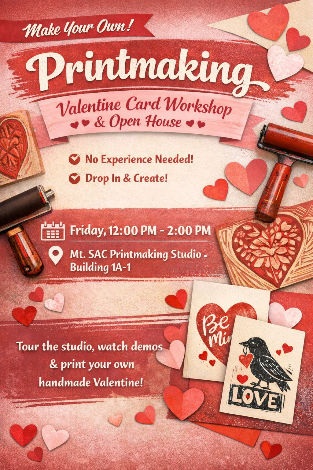 valetines printmaking open house