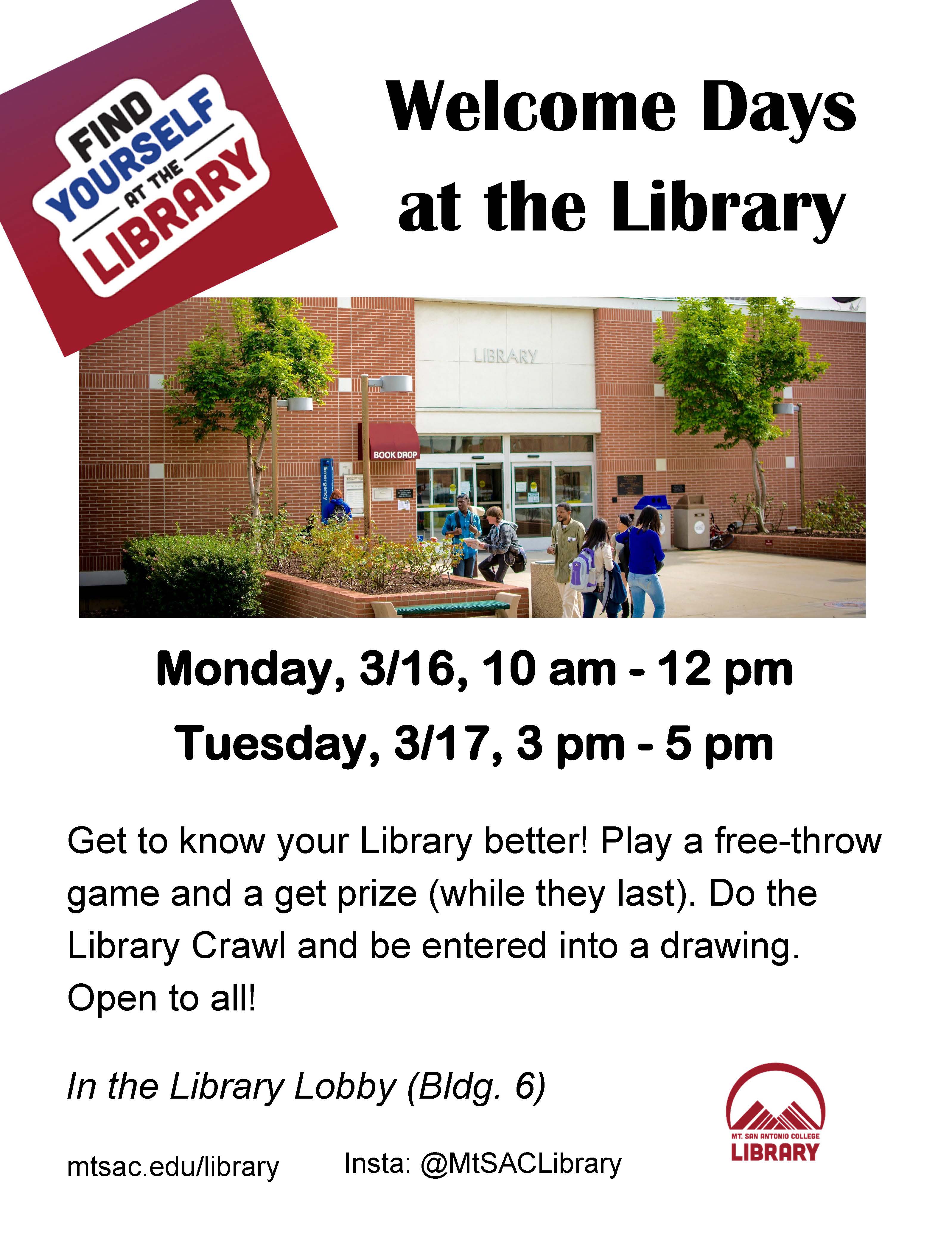 library welcome day library welcome day