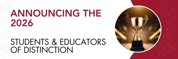 Announcing the 2026 Students and Educators of Distinction