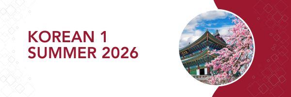 Korean 1 Summer 2026