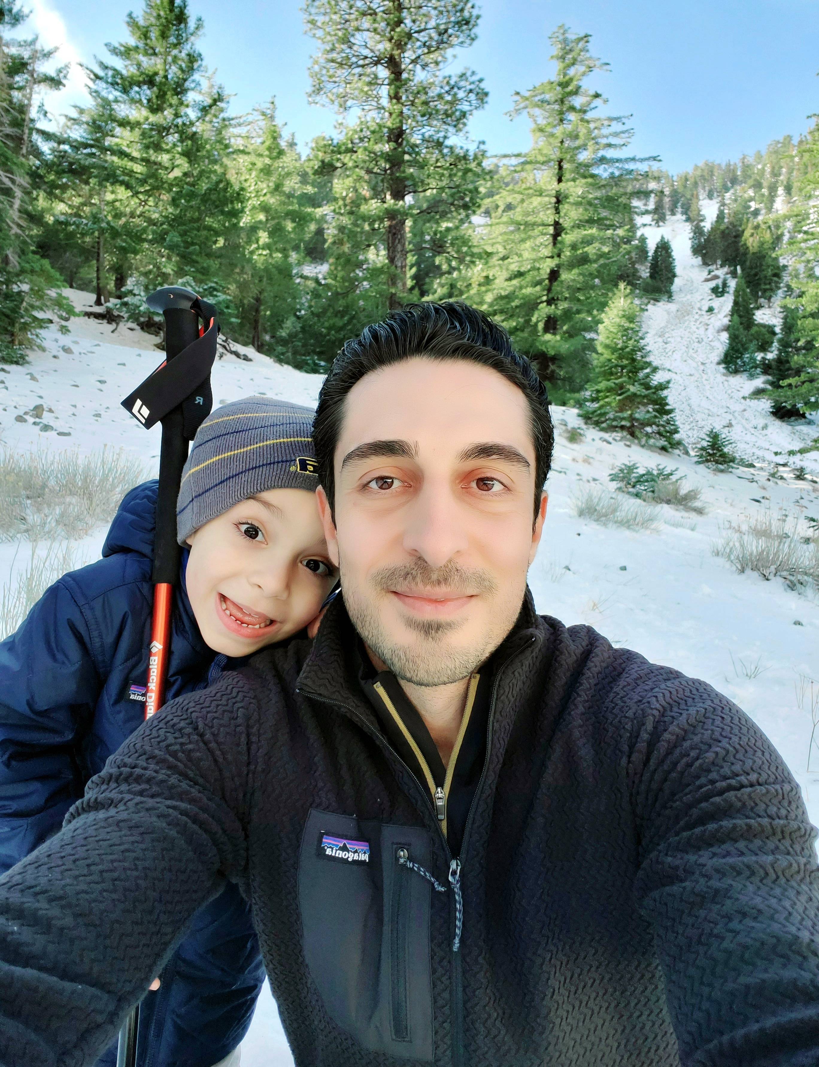 Hiking with my son in Mt. Baldy 