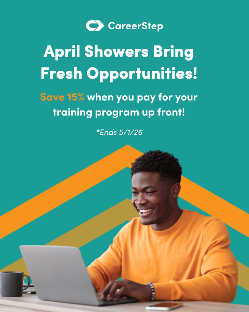 April showers bring fresh opportunities! Save 15% when you pay for your training program up front! Ends 5/1/26