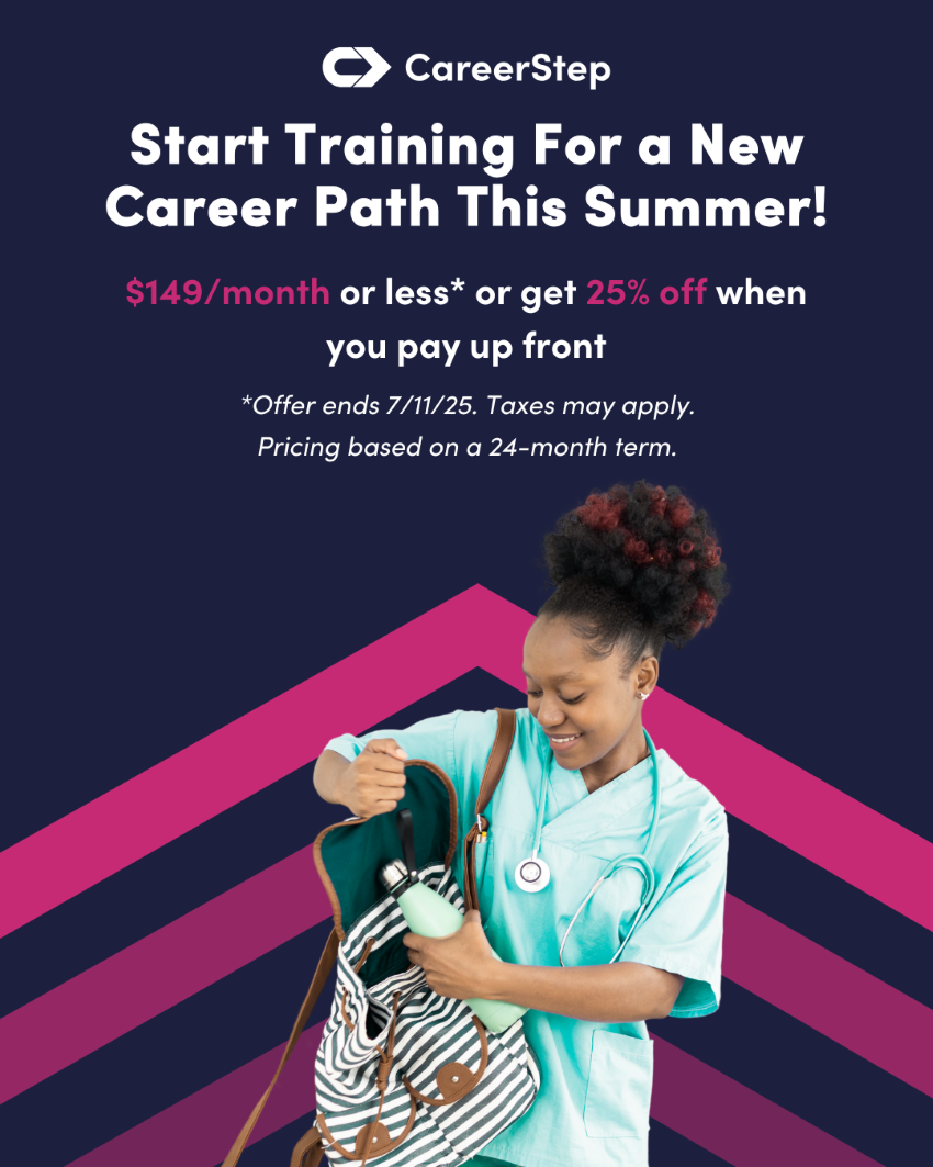 Ends 7/11/25: Start training today for $149/month or less*, or get 25% off when you pay up front. Call us at 877.225.7151 to speak to an Admissions Specialist!