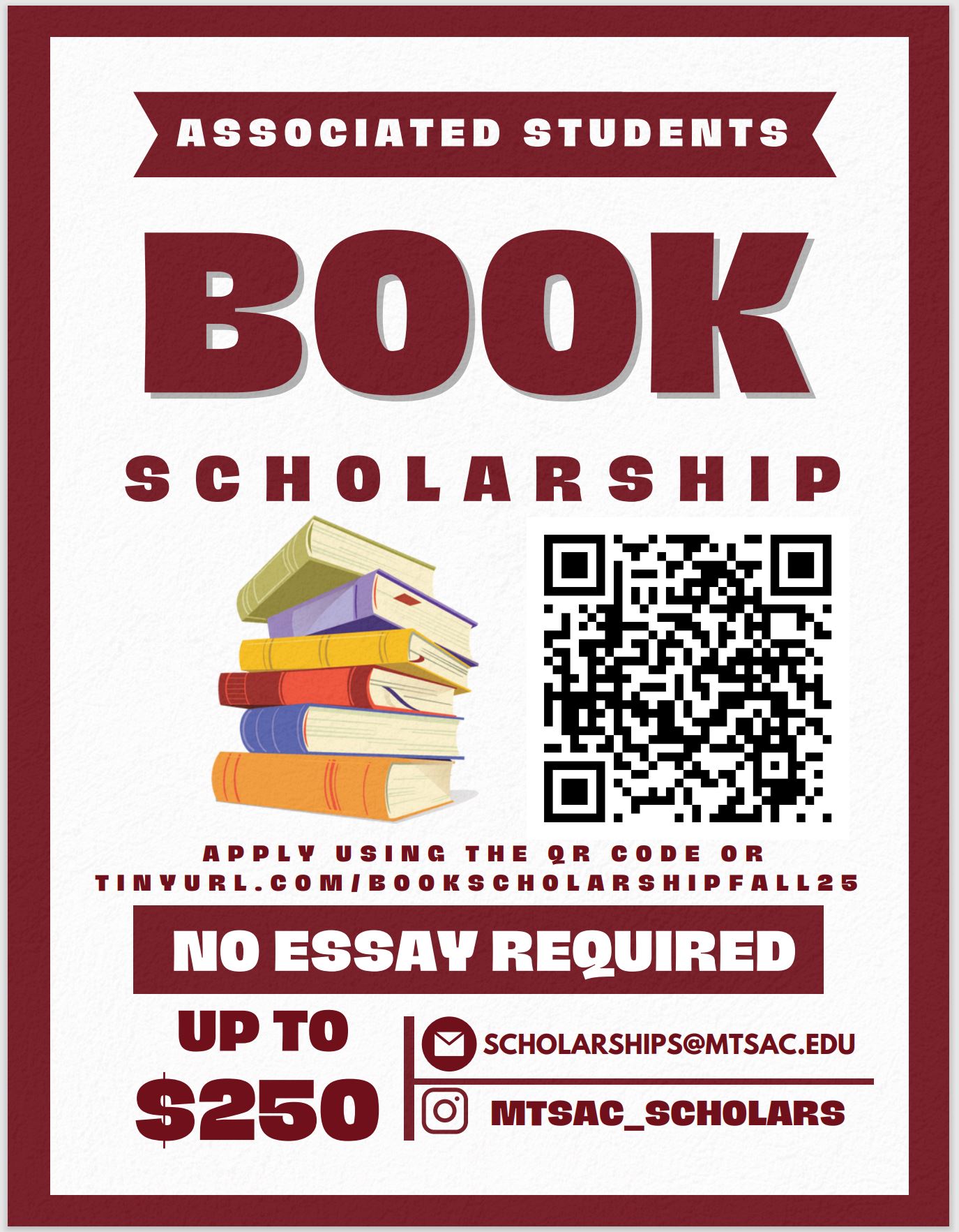 AS Book Scholarship Flyer