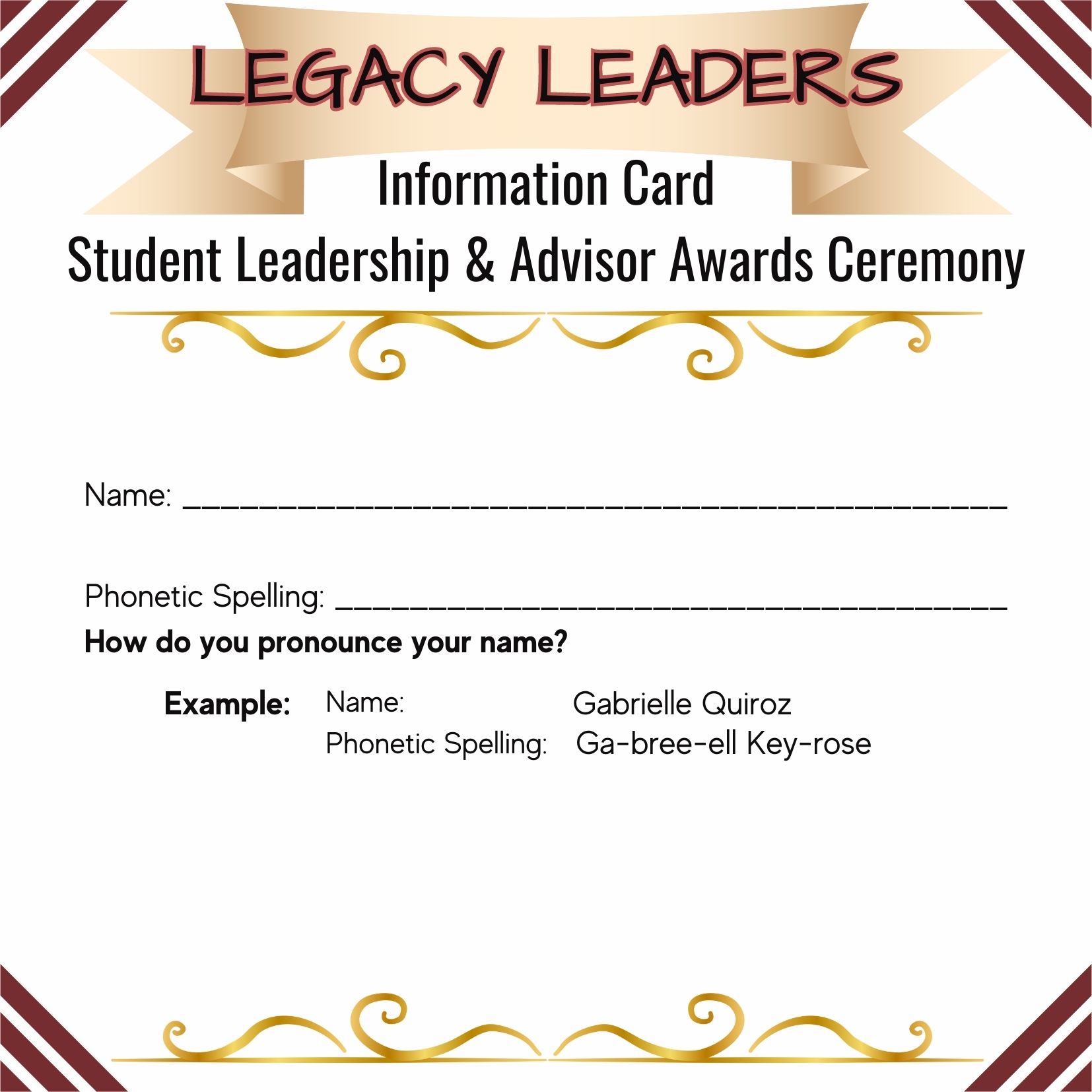 Legacy Leaders Reader Card for SLAA