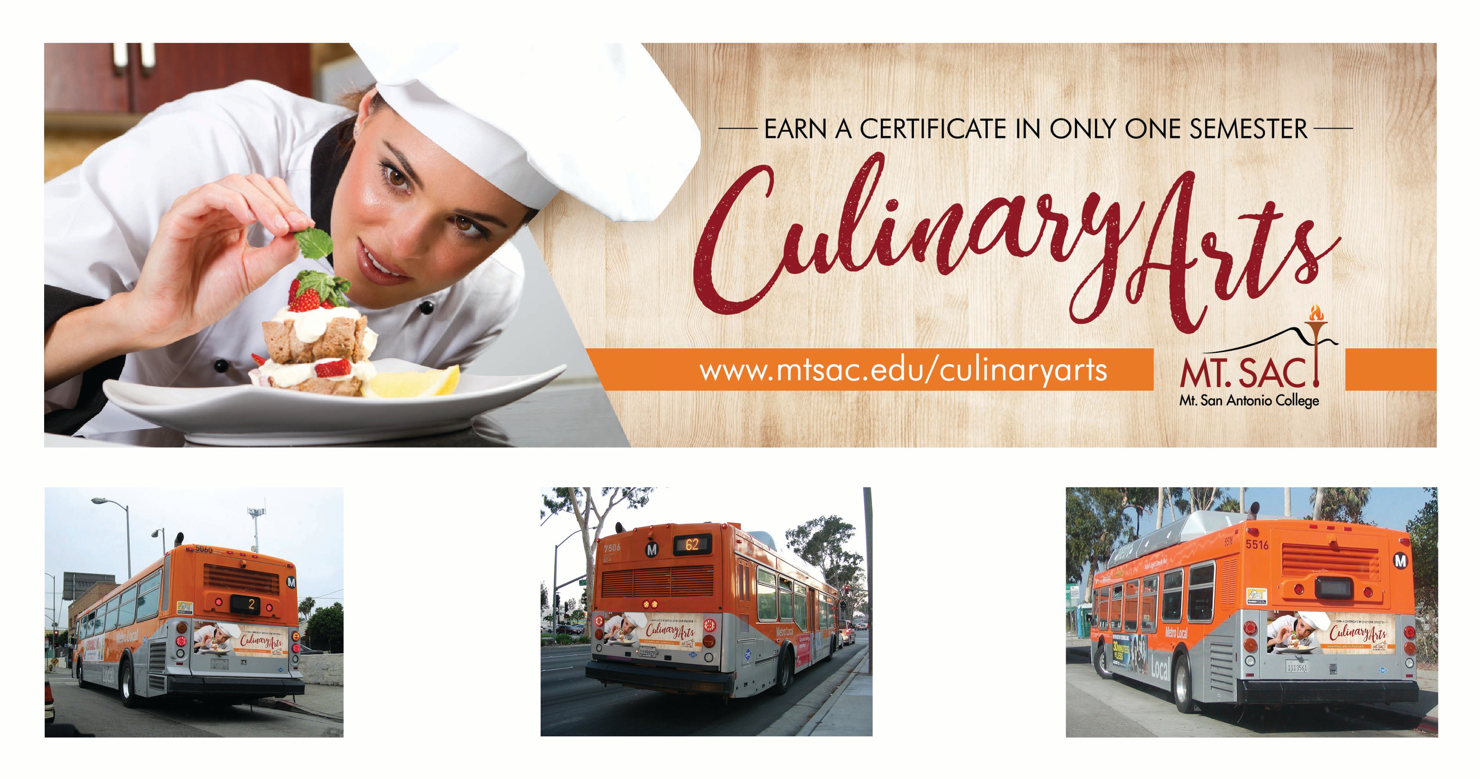 culinary arts bus advertisement