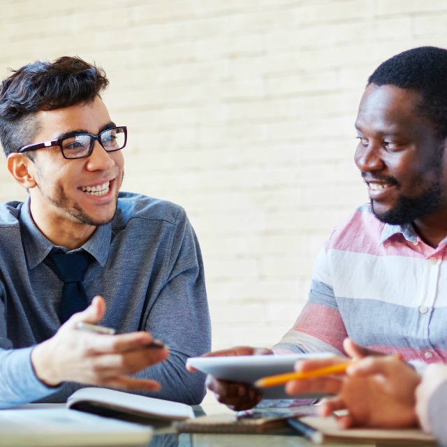 Support Staff interacting with student