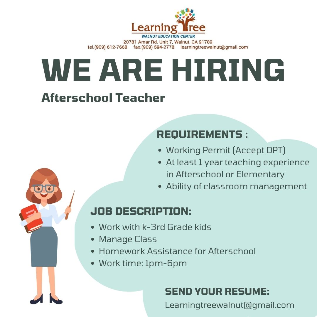 Paid Employment Opportunity at Learning Tree