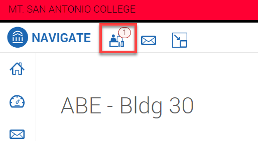 Screenshot of the numbered badge on the staff queue icon