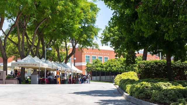 Students walking to class