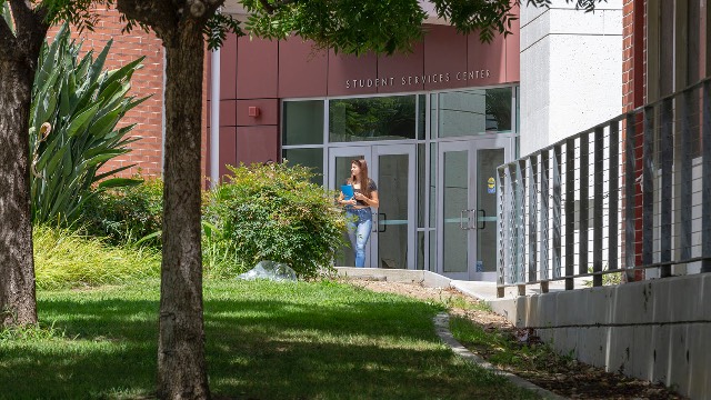 Students walking to class