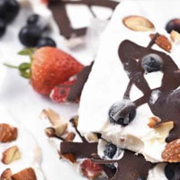 Frozen Strawberry Cottage Cheese Bark