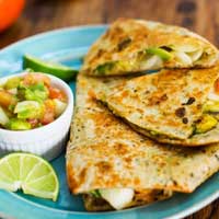 Cheeseless Quesadillas